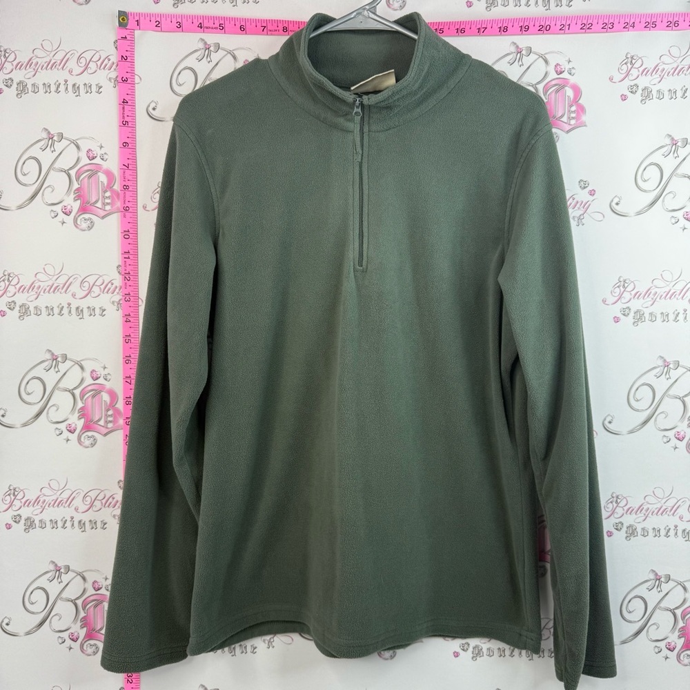 Mountain equipment sweater Collared Men's Olive Green Half-Zip Fleece Pullover